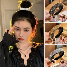 

Trendy Shiny Hair Claws For Women Rhinestone Tassel Ponytail Hair Scrunchies Hair Holder Girl Elegant Hair Accessories Hair Clip