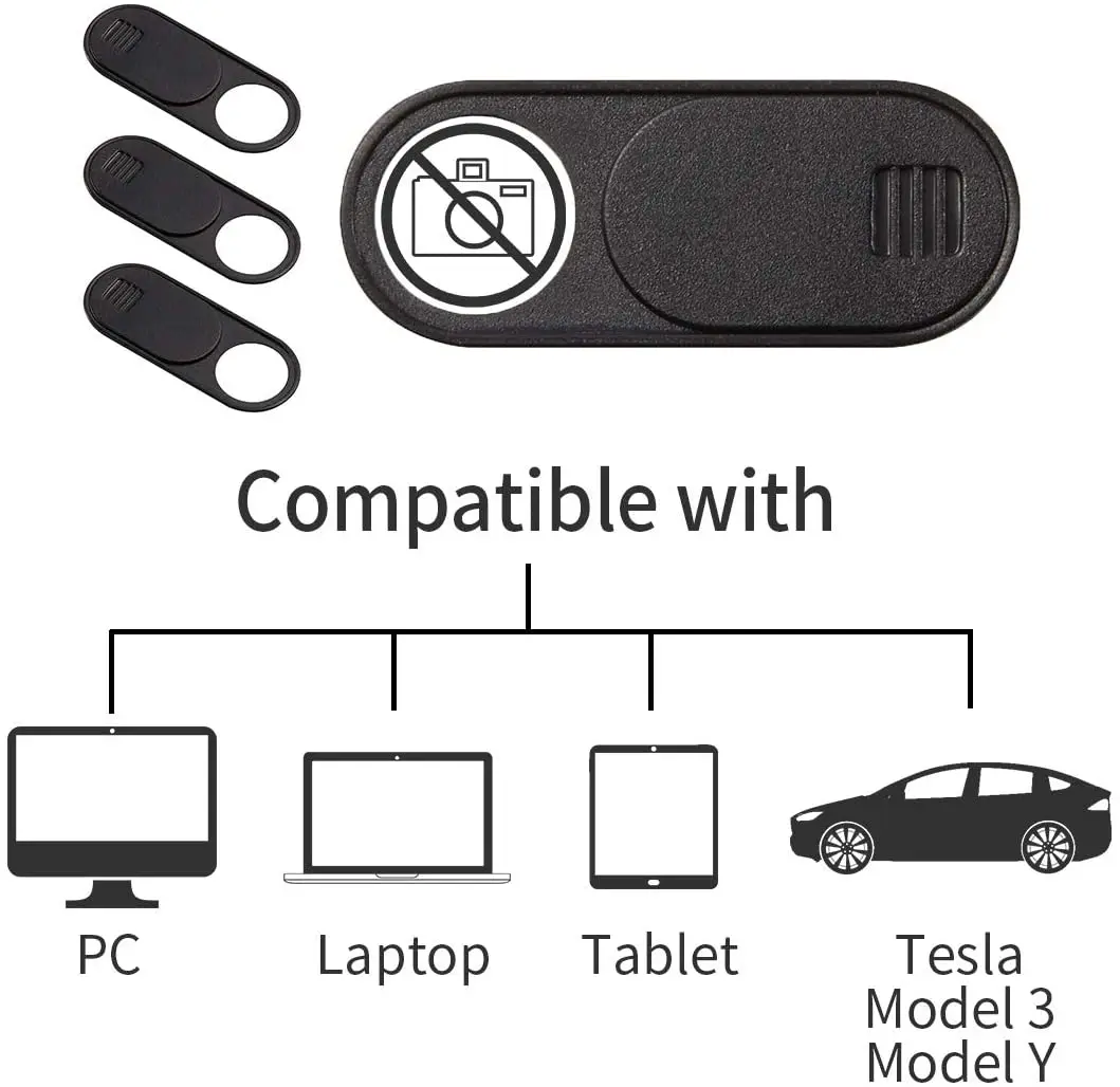 Privacy Protector Camera Cover | Center Console Slide Switch Blocker | Interior Sticker Trim