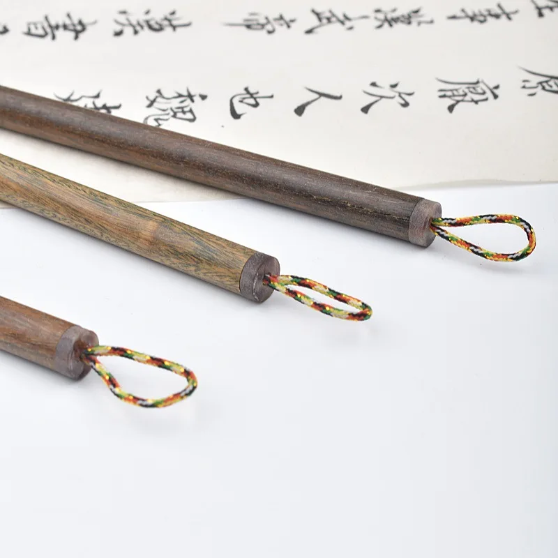2PCS 파란 머리 서예 브러시 부드러운 머리 중국 전통 쓰기 브러시 나무 홀더 그림 브러시 작은 일반 스크립트