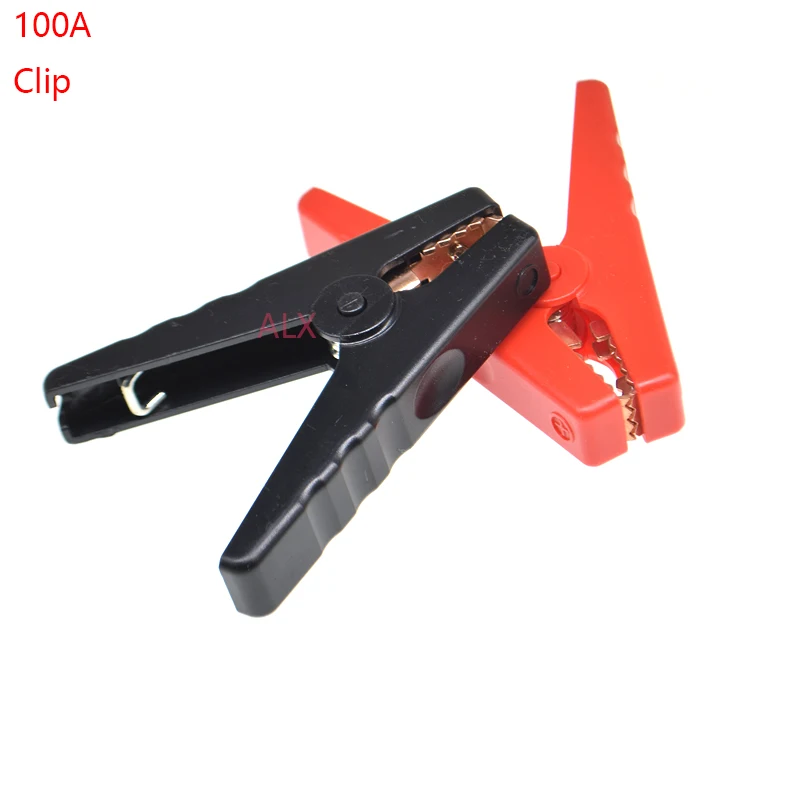 Alligator Clips Test Clip Alligator Clip Adapter 100A Electrical Battery Insulated Clip Connector Plastic Handle For Electric Project