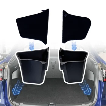 For Tesla New Model Y 2025 Launch Juniper Rear Trunck side Storage Box with Flocking or TPE Lids Covers and Drawstring 2