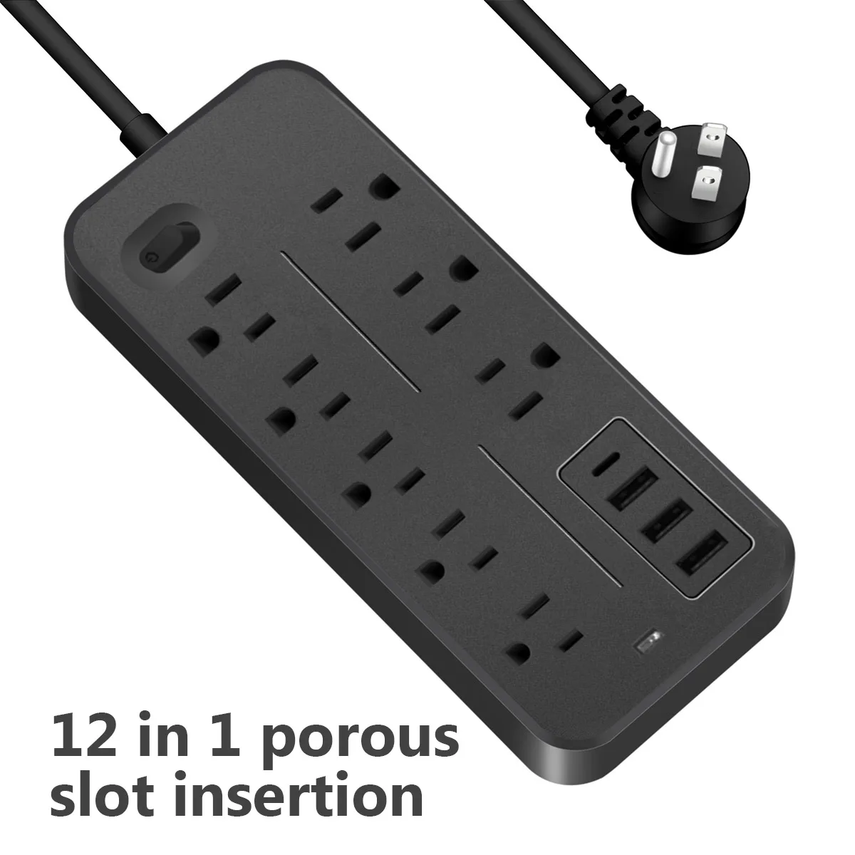 12-Port Power Strip with Surge Protection 1