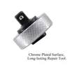 1 Pieces Mini Ratchet Socket Wrench Whole Steel Palm Ratchet Socket Finger Reversible Ratchet Handle 1/4" 3/8" 1/2" Drive 3