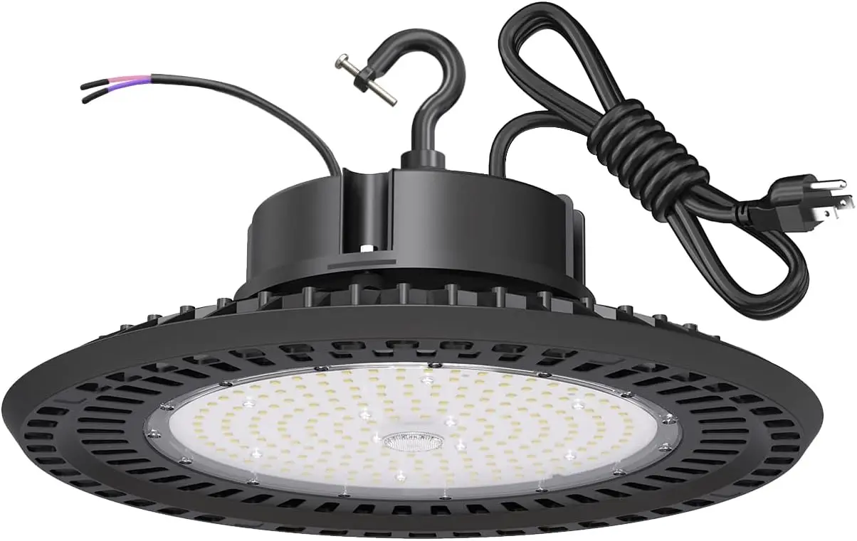 

High Bay Light 240W UFO 5000K 36,000LM,1-10V Dimmable,1000W HID/HPS Replacement,UL 5-Foot Cable,UL Certified Driver IP65,Hook Mo