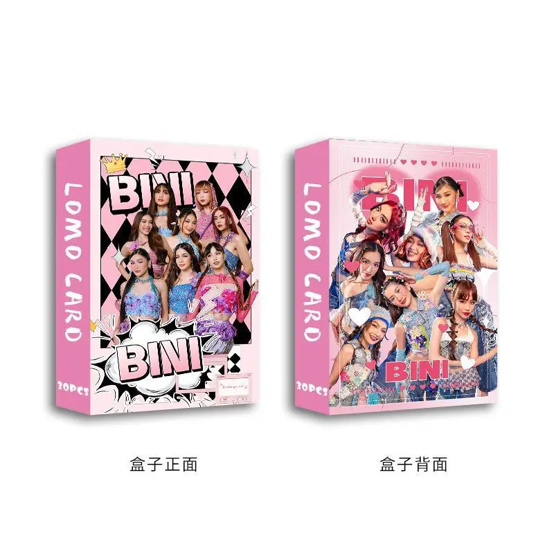 Girl Group BINI Lomo Card Aiah Mikha Colet Philippine Star Mini Postcard HD Photo Card Cosplay Gift 30 Pcs/Set