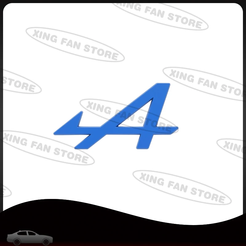 Alpine A Metal Emblem Car Steering Wheel Badge Sticker Decal - Premium Automobile Accessory