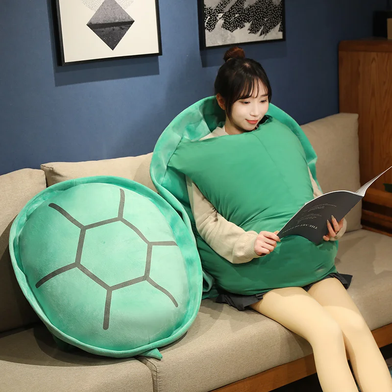 Large Size Huge Turtle Shell Plush Pillow Toy Big Tortoise Clothes Cover Skin for Sleeping Cushion Anime Game Gift Cosplay Props