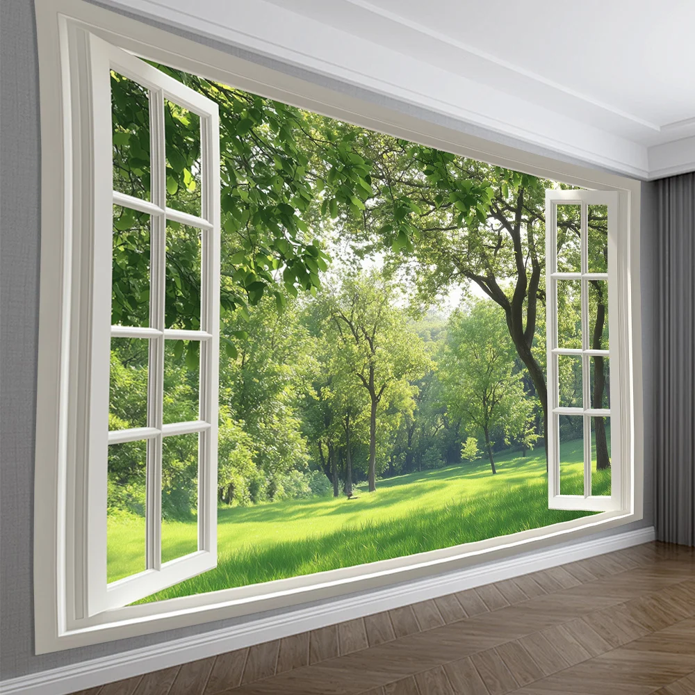 Quiet Forest Landscape Tapestry 1