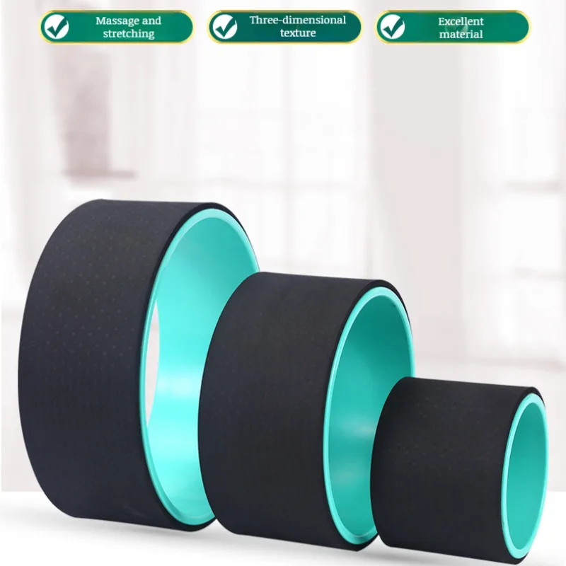 Yoga Wheel Exercise Trigger Point Massaggio Muscolare Open Back Bend Aid Fitness Rolling Wheel Pilates Ring Yoga Balance Accessory