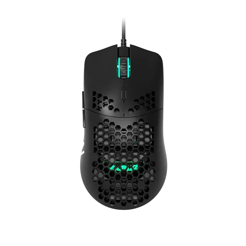 

Ajazz Aj390 Wired Hollow-carved Design Mouse Gaming Mouse Paw-3338 69g Lightweight Mouse Rgb Mouse 16000dpi 1000hz 400ips Black