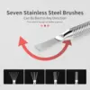 Nail Art Wire Drawing Tool Multifunctional Seven-pin Pen Texture Brush Tools DIY Nail Brush Bendable Feather Pin Painting Lines 4