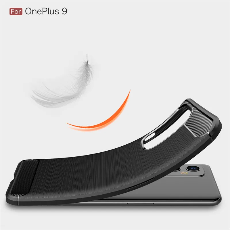 Oneplus 9 LE2113 LE2115 케이스 탄소 섬유 보호 갑옷, 부드러운 실리콘 TPU 뒷면 커버 전화 케이스 Oneplus 9 Oneplus9 LE2111