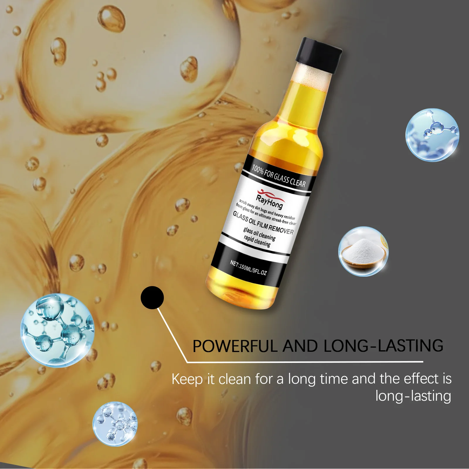 150ml car windshield oil film remover universal polished glass cleaner for spots and rain marks rain prints powerful efficient