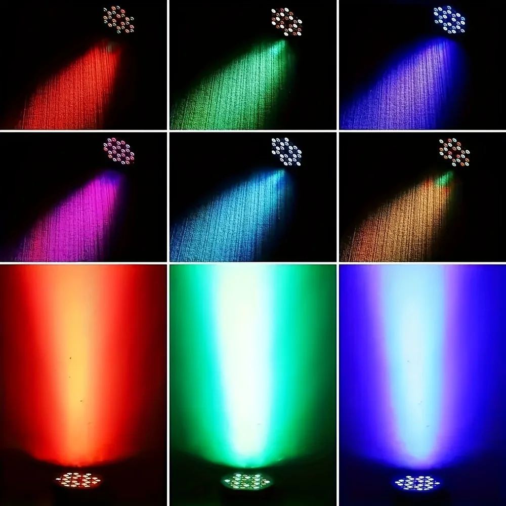 2 in 1 Party Stage Disco Light 18LEDs Sound Activated 7 Effects Christmas Birthday Party Holiday KTV Bar Dance Club Decorations