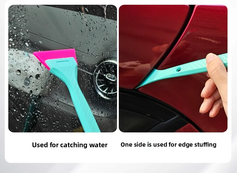 TOFAR 2 IN 1 Gummischaber mit kleinem Griff, Auto-Wasserwischer, Go Corner Wrap Tool, Fenstertönung, Rakel, Windschutzscheiben- und Glasreinigungswerkzeug – Detail 5