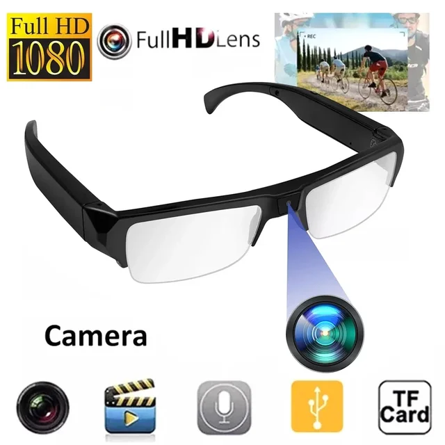 1080P HD Mini Camera Glasses Action Camcorder Outdoor Cycling Sports Security DVR Glasses Camera Sports Video Glasses 1