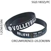 3pcs volleyball believe you can  victory winner never quit never give up rubber bracelet silicone wristband 2