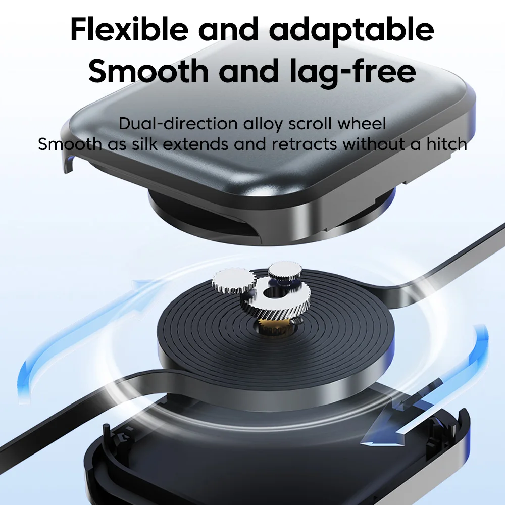 1M Retractable 240W Fast Charging USB-C to USB-C Cable with Data Transfer Capability