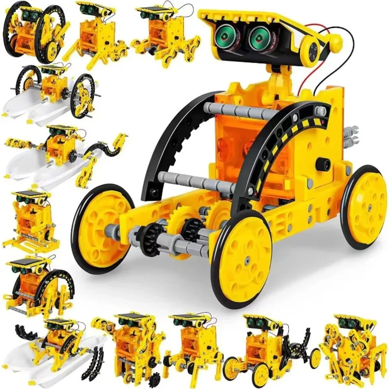 Kids DIY Assembly 12-in-1 Solar Powered Robot Educational Fun Science Smart Toy From Mainland China 1Set