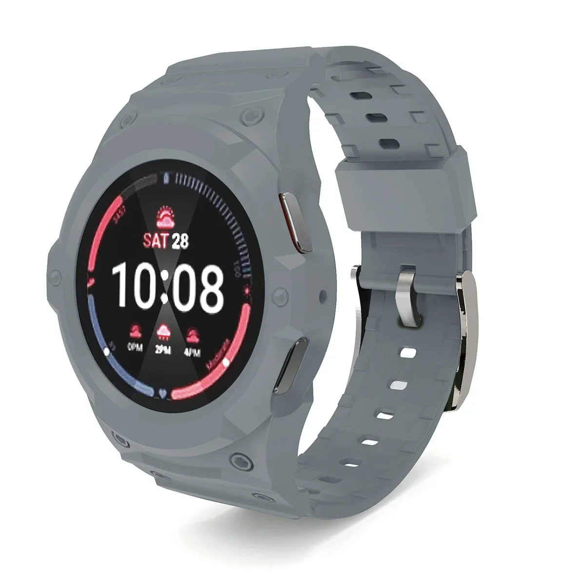 Silicone Sport Loop Band with PC Protective Case