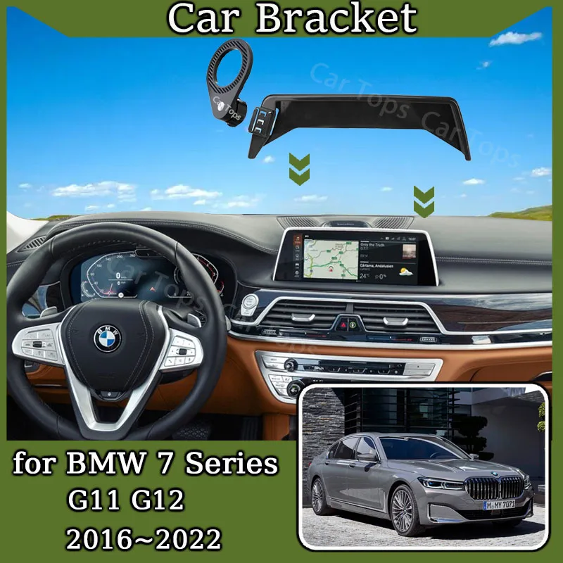 Car Mobile Phone Holder for BMW 7 Series G11 G12 ~ New MagSafe Magnetic Screen Bracket Navigation Stand Auto Accessories
