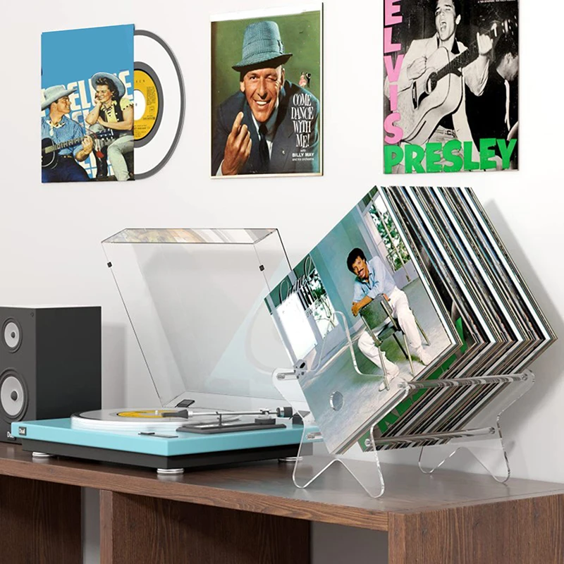 Acrylic Risers for Display Stand Holder Versatile Shelf Showcase Rack For Books Albums And Records Home Accessories 3