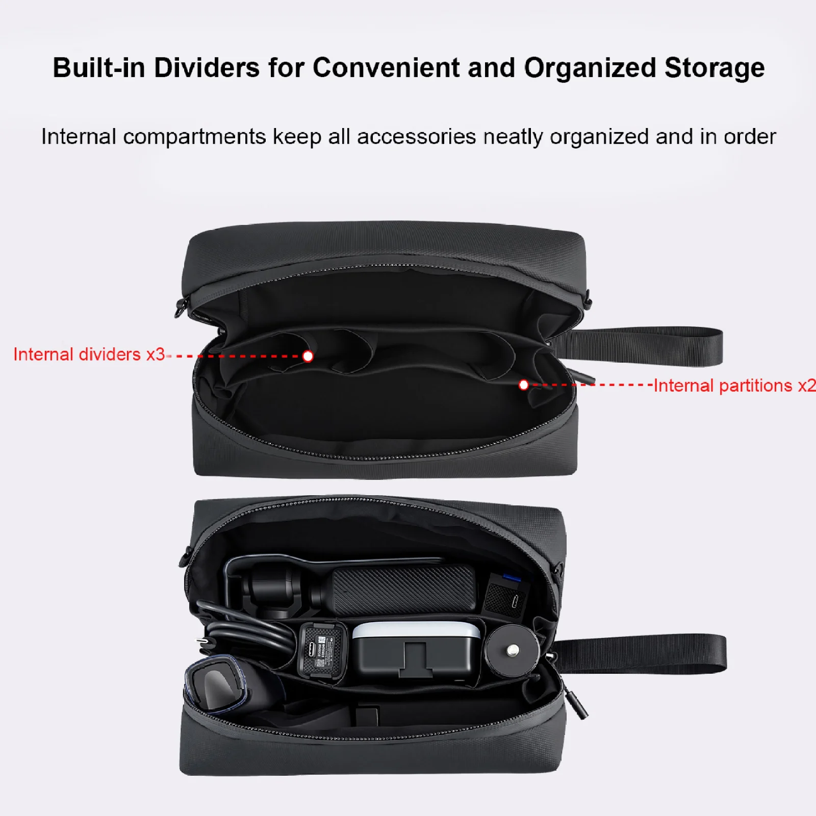 Sac étanche DJI Pocket 4/3, résistant aux chocs, grande capacité