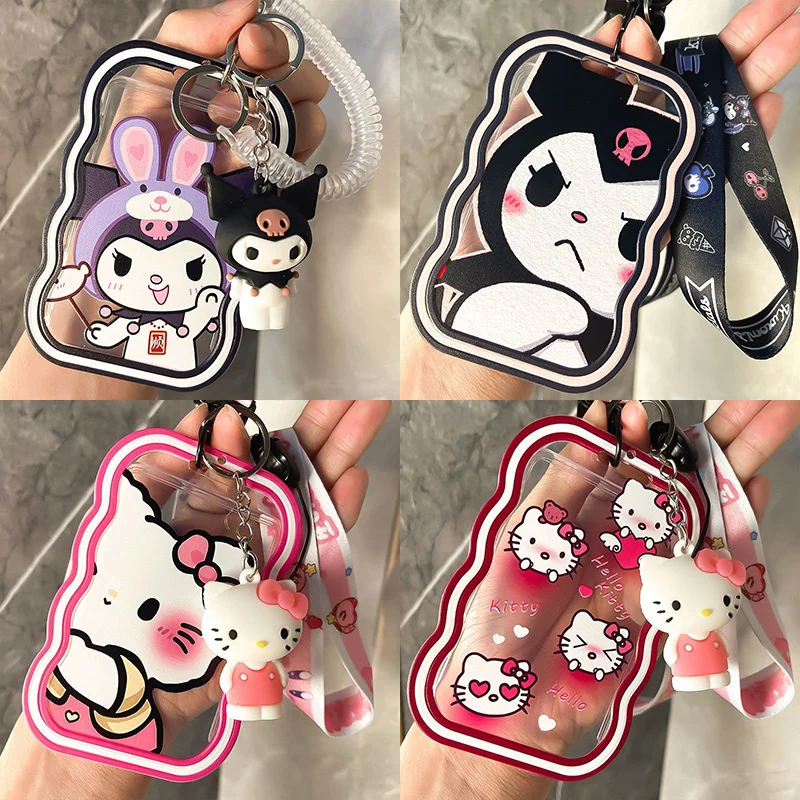 

Cartoon Sanrio Stationery Hello Kitty Kuromi Cartoon Cute Student Card Holder Bus License Plate Protective Case Children's Gifts