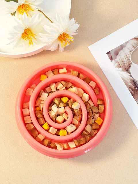 A pet lick slow food bowl spiral design choking bowl dog bowl cat food bowl pet food bowl cat food dog food bowl 5