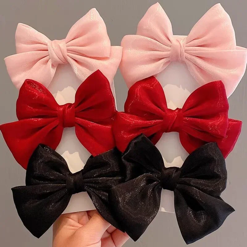 2 Piece Bow Hair Clip Elegant Flower Hair Clips For Kids Ladies Set Hairpin Hair Accessories Korean Style Bair Accessories 3