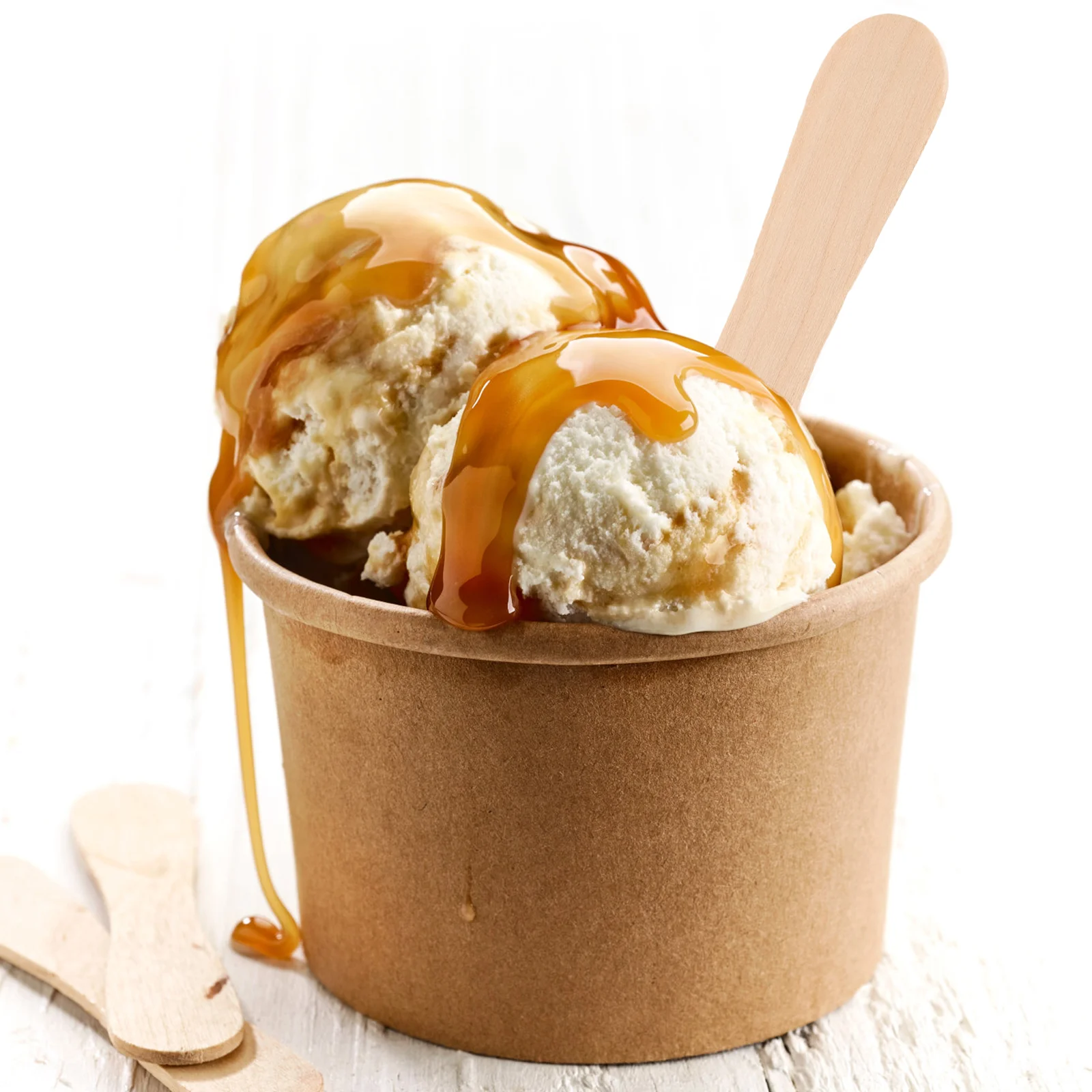 Ice Cream Scoop Wooden Small Tasting Spoon Paddle Spoon Mini Dessert Tasting Stick Wood Disposable For Taster Sampling