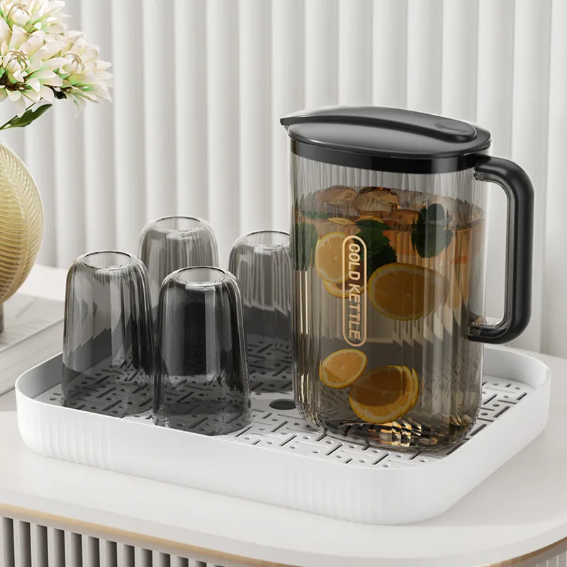 Water Pitcher Jug Beverage Pitchers Cold Tea Containers Carafe Kettle Juice Sangria Lemonade Plastic Drinks Fridge Iced Drink