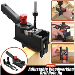 Gabarit de perçage réglable pour le travail du bois, avec 10 trous de 3 à 12mm, localisateur de trous, pince à mortaise et Tenon, outils de menuiserie 