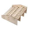 64 Pots Wooden Craft Paint Rack Miniatures Organizer Brush Paint Holder for DIY Art Painting Spraying Hobby Tools Bottle Shelf 5