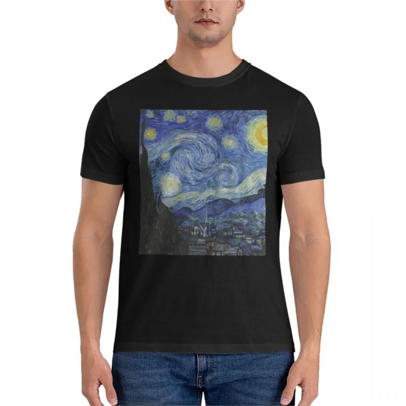 

new cotton tshirt men Starry Night - Vincent Van Gogh Classic T-Shirt t-shirt T-shirts for men cotton