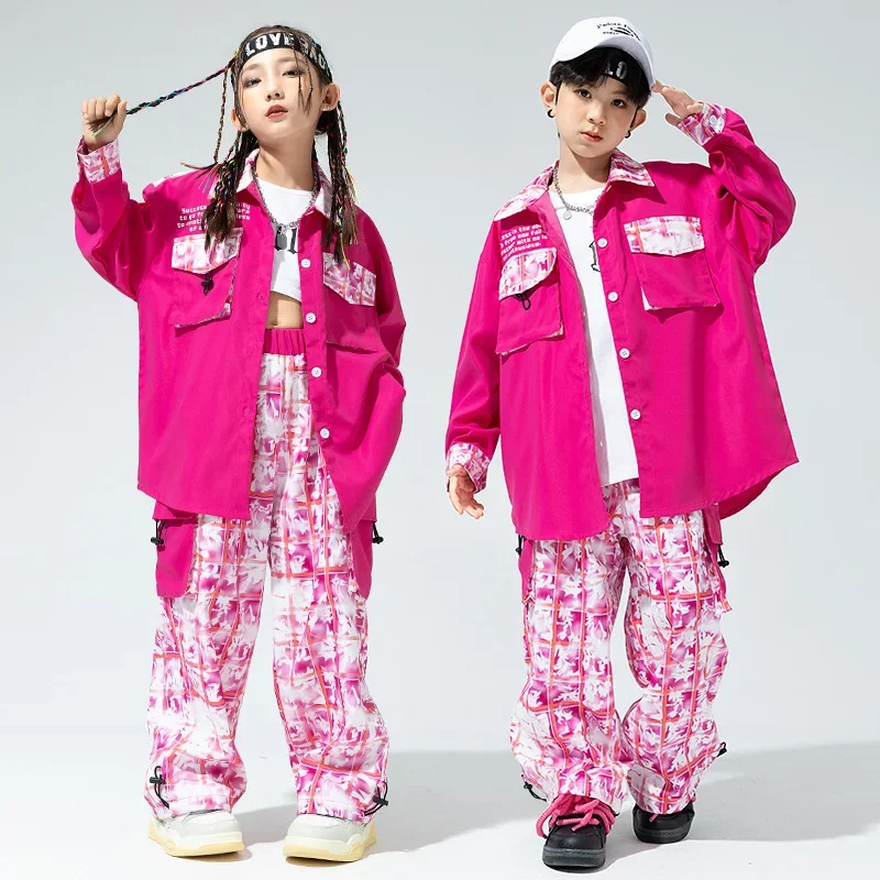 

Hip Hop Costumes for Girls Boys Jazz Ballroom Dance Clothes Kids Party Stage Outfits Hiphop Competition Dance Suits Performance