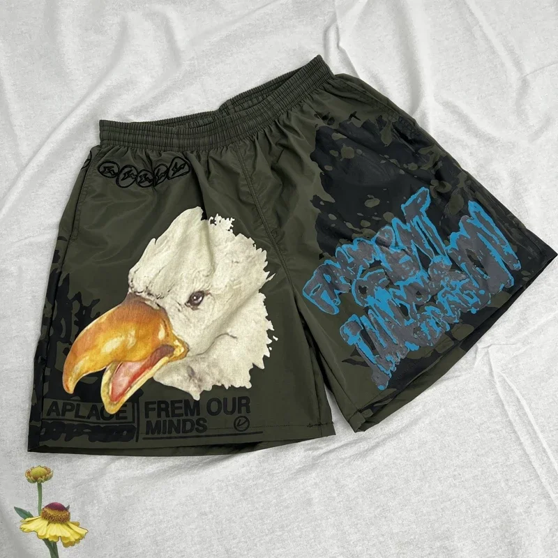 

Summertime Men's Cactus Jack Casual Shorts Eagle Head Print Logo Embroidery Sweatpants High Street Hip Hop CACTUS JACK Trousers