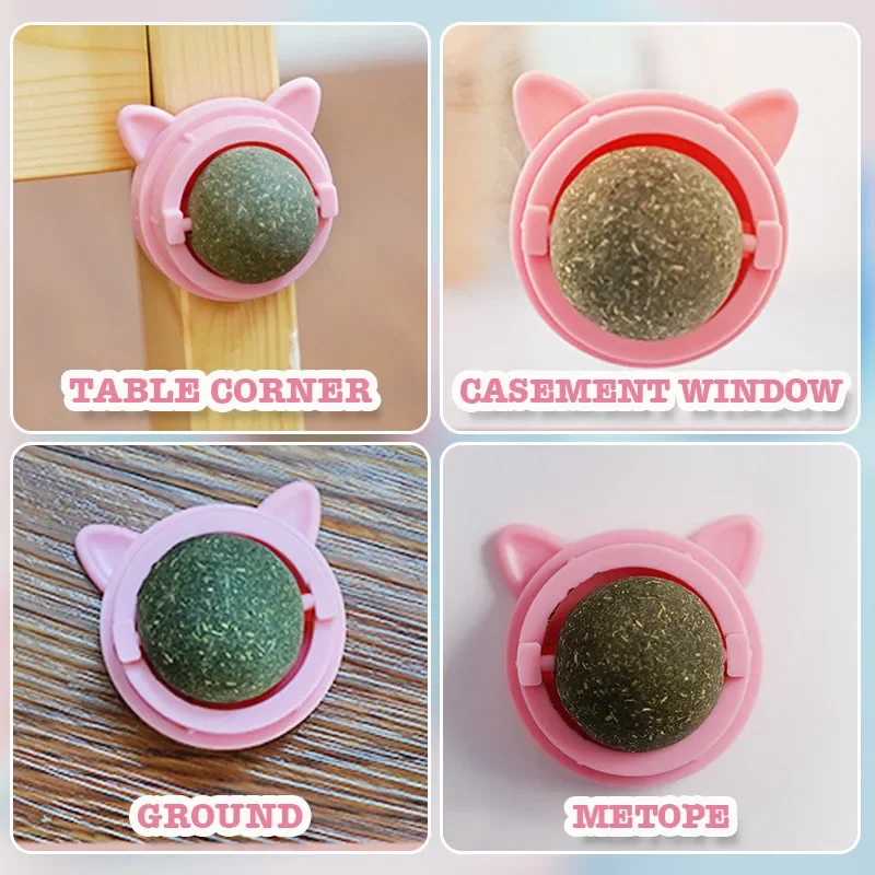 Cat Rotatable Catnip Wall Ball Toys 6