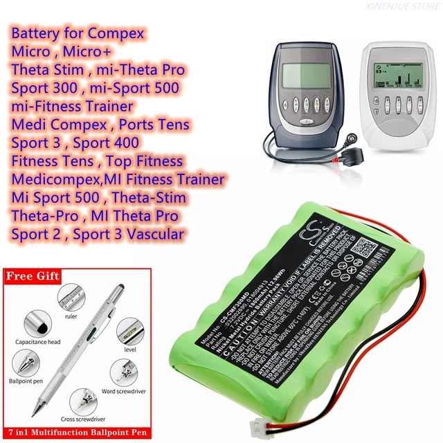 Batería reemplaza Compex 018004913, 032002690, 018.004.913 para tecnología  médica - 1800 mAh, 7,2 V