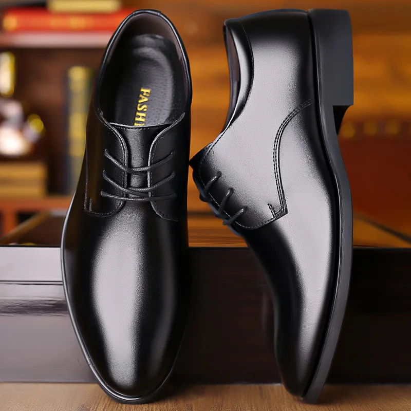 

Men Leather Shoes Breathable Soft Leather Soft Bottom Spring and Autumn Best Man Men's Business Formal Wear Casual Tooling Shoes