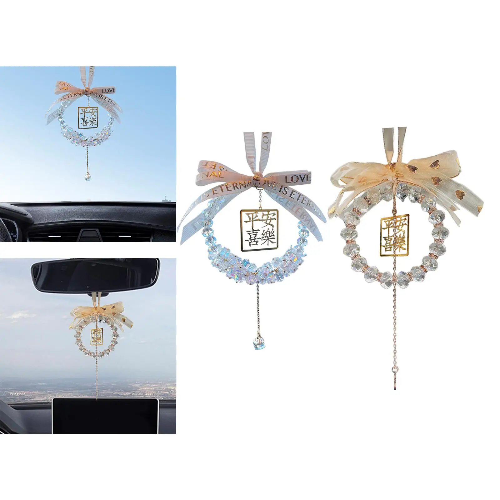 Car Hanging Ornament Traditional Car Rear View Mirror Pendant Blessings Car