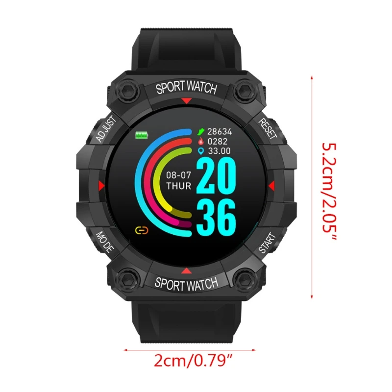TPU Heart Rate Pressure Monitor Smart Bracelet Watch Pedometer Fitness Tracker