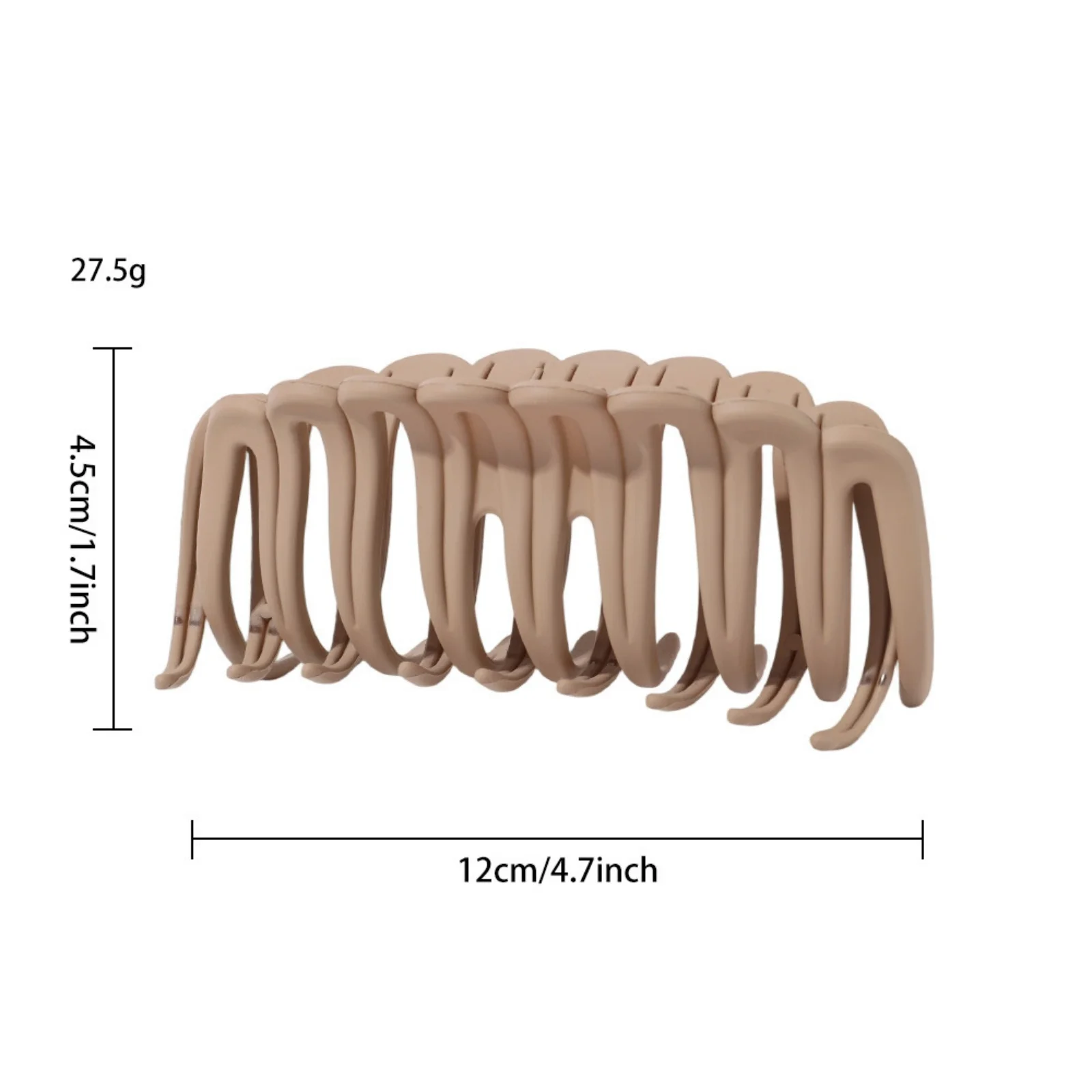 1PC　Minimalist Matte Hair Claw Clips Set, Neutral Tones for Elegant Updos, Durable Styling Accessories for Women