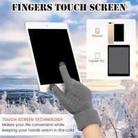 Winter Touch Screen Gloves, Warm And Cold-resistant, With Warm Knitted Elastic Cuffs Suitable For Outdoor Fishing And Skiing 2