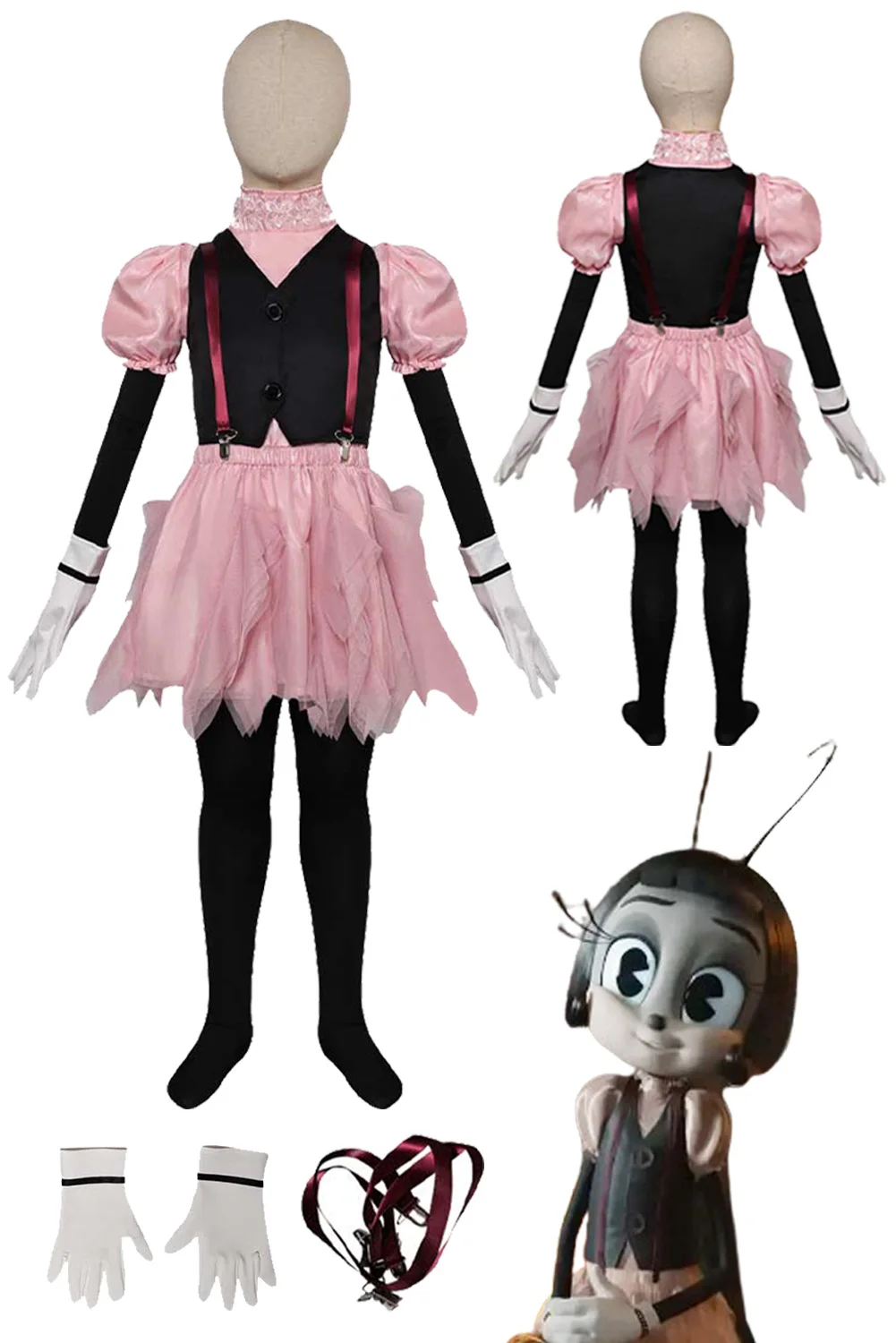 

Friend Cosplay Kids Dress Costume 2024 Movie IF Rolepaly Gloves Outfits Children Disguise Clothing Halloween Carnival Girls Suit
