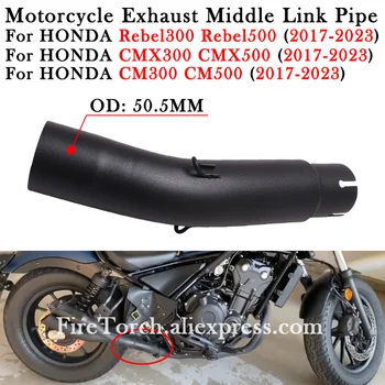 Slip On For HONDA Rebel 500 300 CM500 CM300 CMX500 CMX300 2017 - 2023 Motorcycle Exhaust Muffler Escape Moto Middle Link Pipe