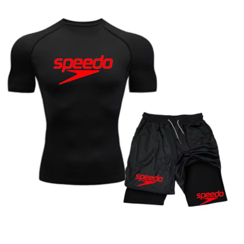New Men's Quick-Drying Swimsuit Long-Sleeved Sun-proof Beach T-shirt Snorkeling Surfing Suit Water Sports Swimsuit Surfing Top 2