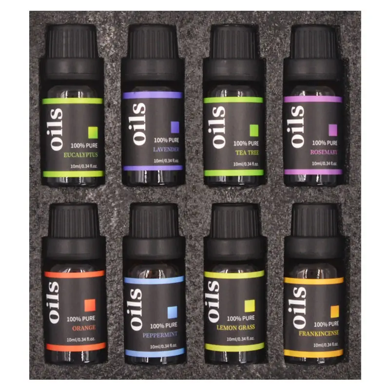 MELAO Essential Oils Top 8 Gift Set Pure Essential Oils for Diffuser Humidifier Massage Skin Hair Care