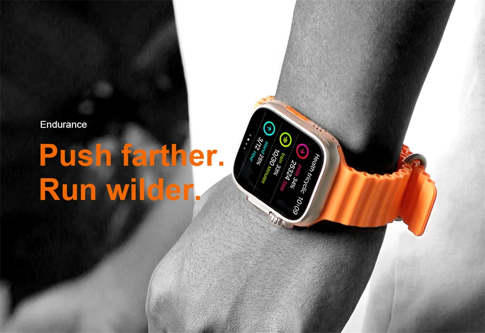 Montre connectée NFC Ultra Series 8 : écran HD de 1,96", appel Bluetooth, suivi d'activité, montre connectée étanche