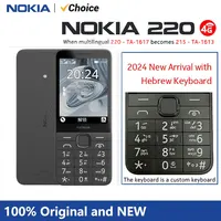 Nokia 220 2024 Version 215 4G Feature Phone 2.8 Inch Bluetooth FM Radio 1450mAh Bettery  Mobile Phone Type-C Port New
